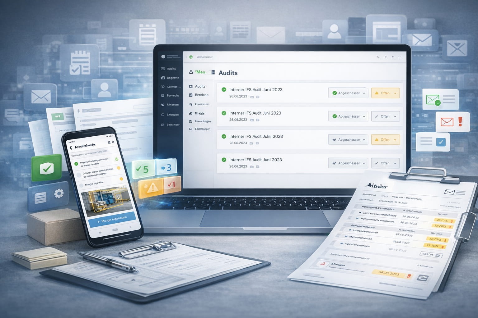 Internes IFS-Audit- & Mängelmanagement-System für Messing & Keppler